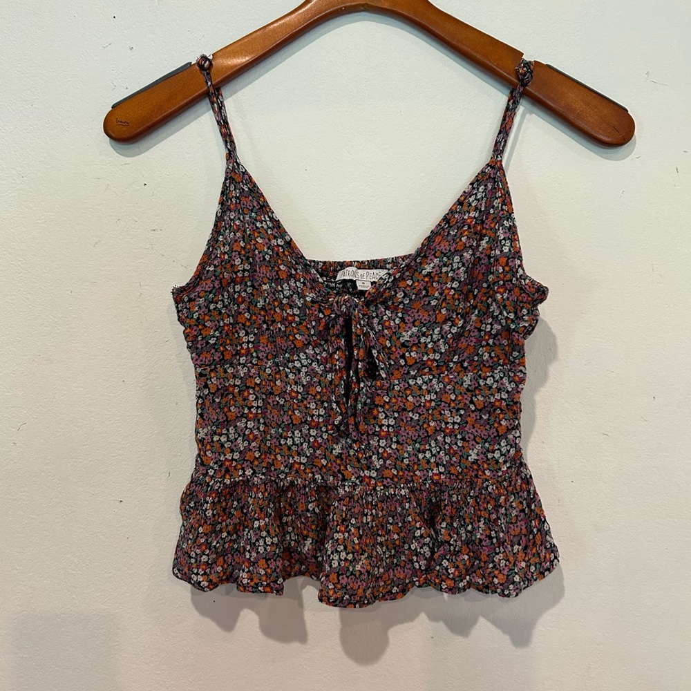 Patrons of Peace Multicolor Floral Cropped top